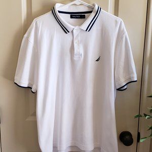 Nautica White Men's Polo Shirt Size XL